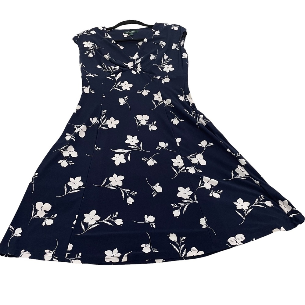 Ralp Lauren Blue Dress with Shoulderpads